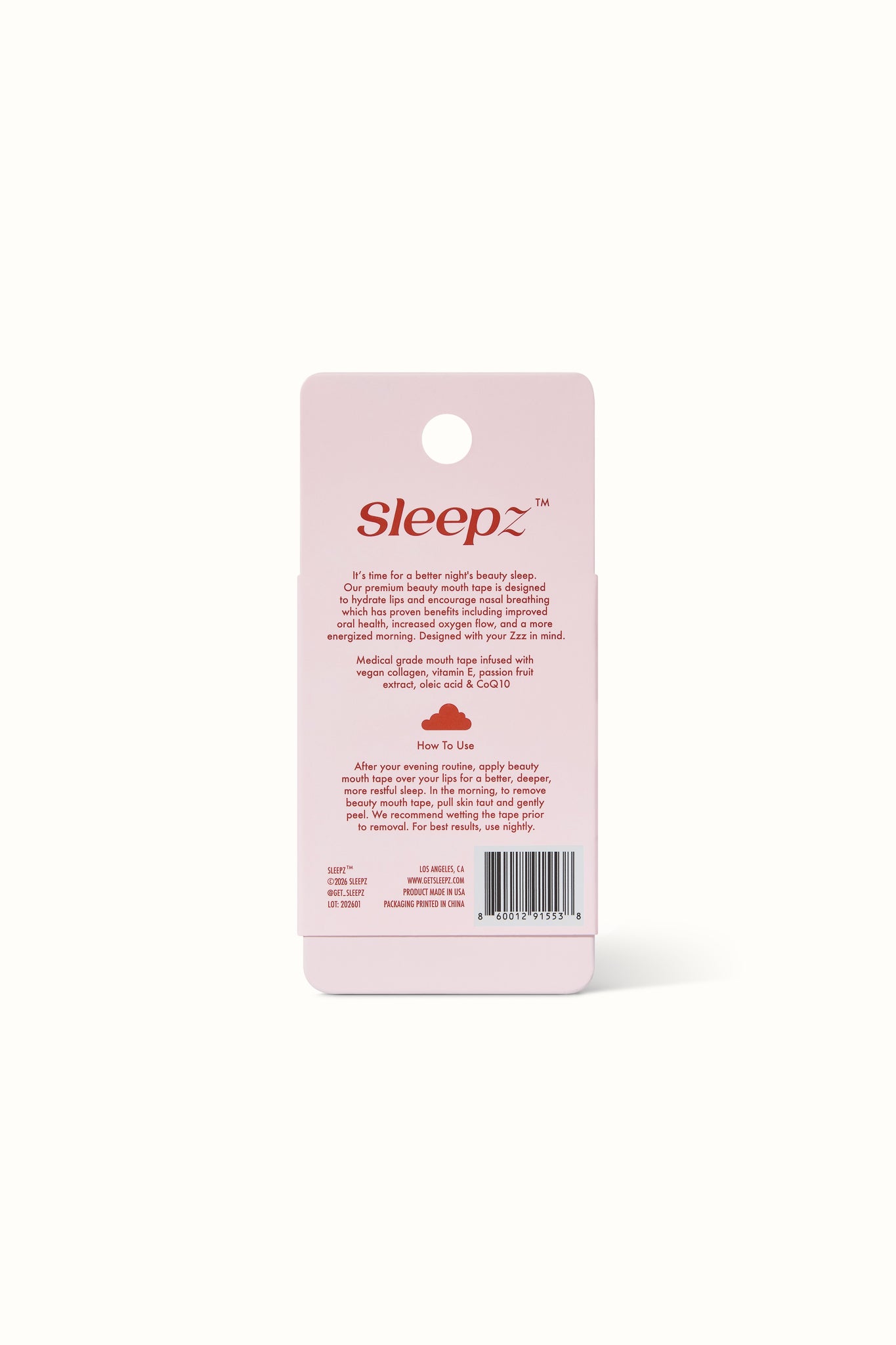 Red Beauty Mouth Tape Lips With Hydrating Collagen