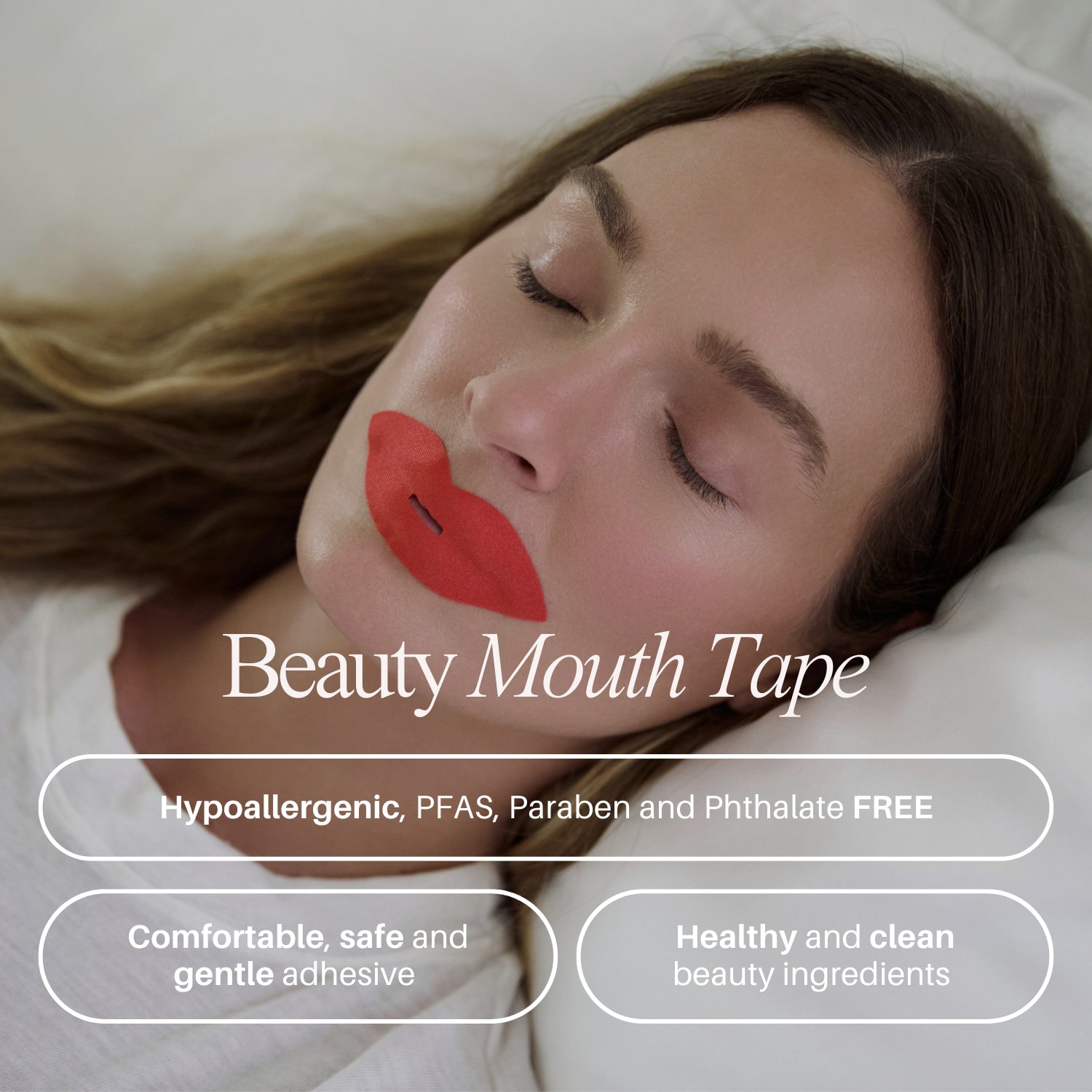 Red Beauty Mouth Tape Lips With Hydrating Collagen