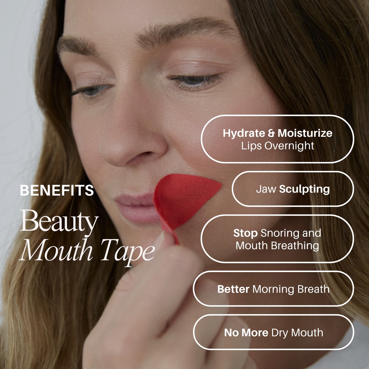 Red Beauty Mouth Tape Lips With Hydrating Collagen